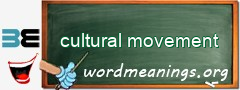 WordMeaning blackboard for cultural movement